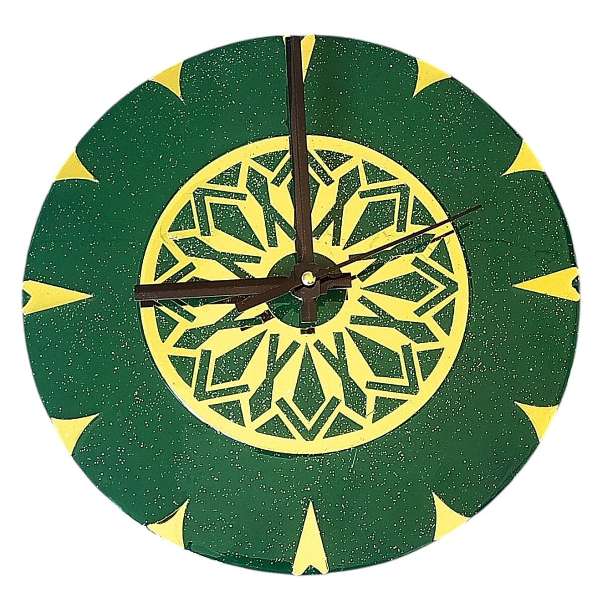 Green Wellness Vibes Clock