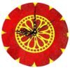 ART-g-1.jpeg Red Ethnic Handmade Clock
