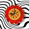 ART-g-3.jpeg Red Ethnic Handmade Clock