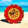 ART-g-6.jpeg Red Ethnic Handmade Clock