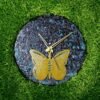 Glass Crystal Butterfly Clock