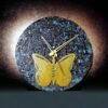 Glass Crystal Butterfly Clock