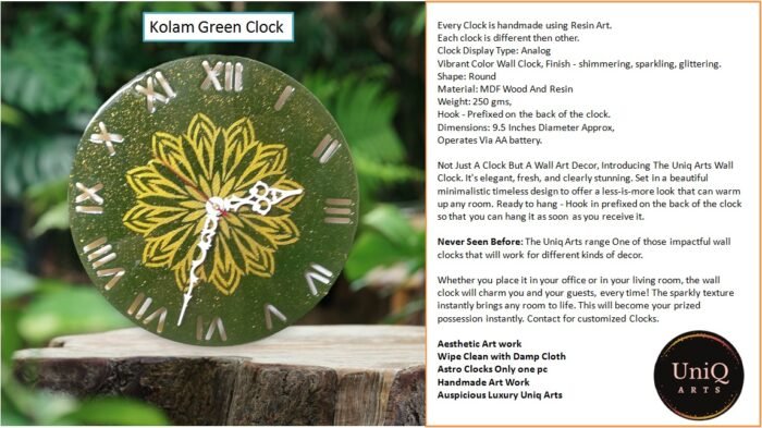Astrological & Vastu Significance of the Green Rangoli–Kolam Clock