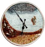 Moonlight Sea Beach Clock, Resin Ocean Wall Clock, Beach Theme Wall Décor, Handmade Resin Clock, Coastal Style Wall Clock, Seashell Resin Wall Clock, Ocean Inspired Timepiece, Modern Artistic Wall Clock, Resin Beach Art Clock, Nautical Wall Clock