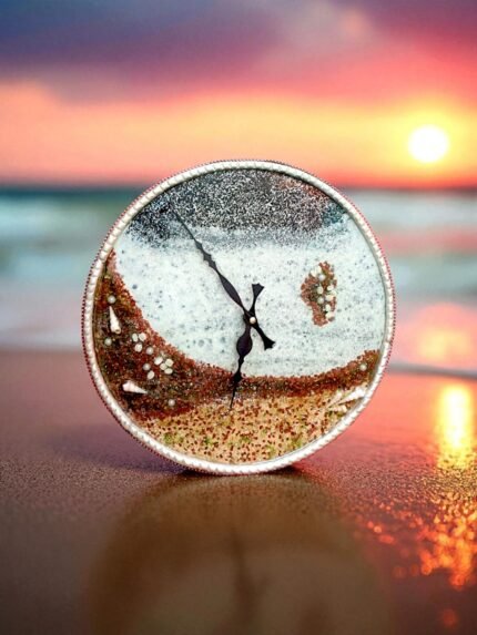 Moonlight Sea Beach Clock