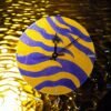 PURPLE-Sparkling-GOLD5.jpg Purple Gold Jaguar Pattern Clock