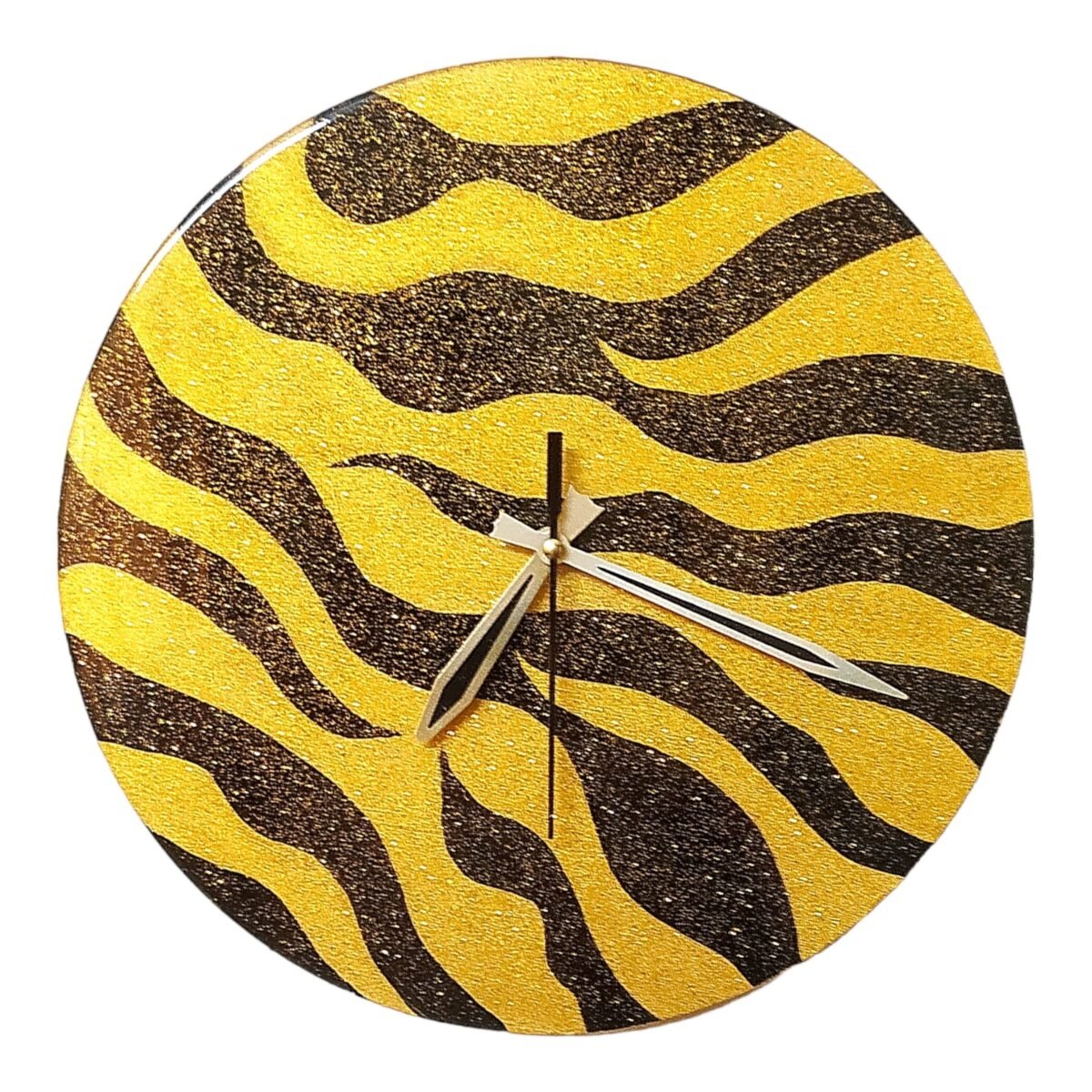 Black & Gold Afrikaans Sebras Clock