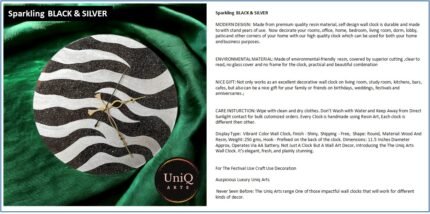 Sparkling Serengeti Zebra Clock
