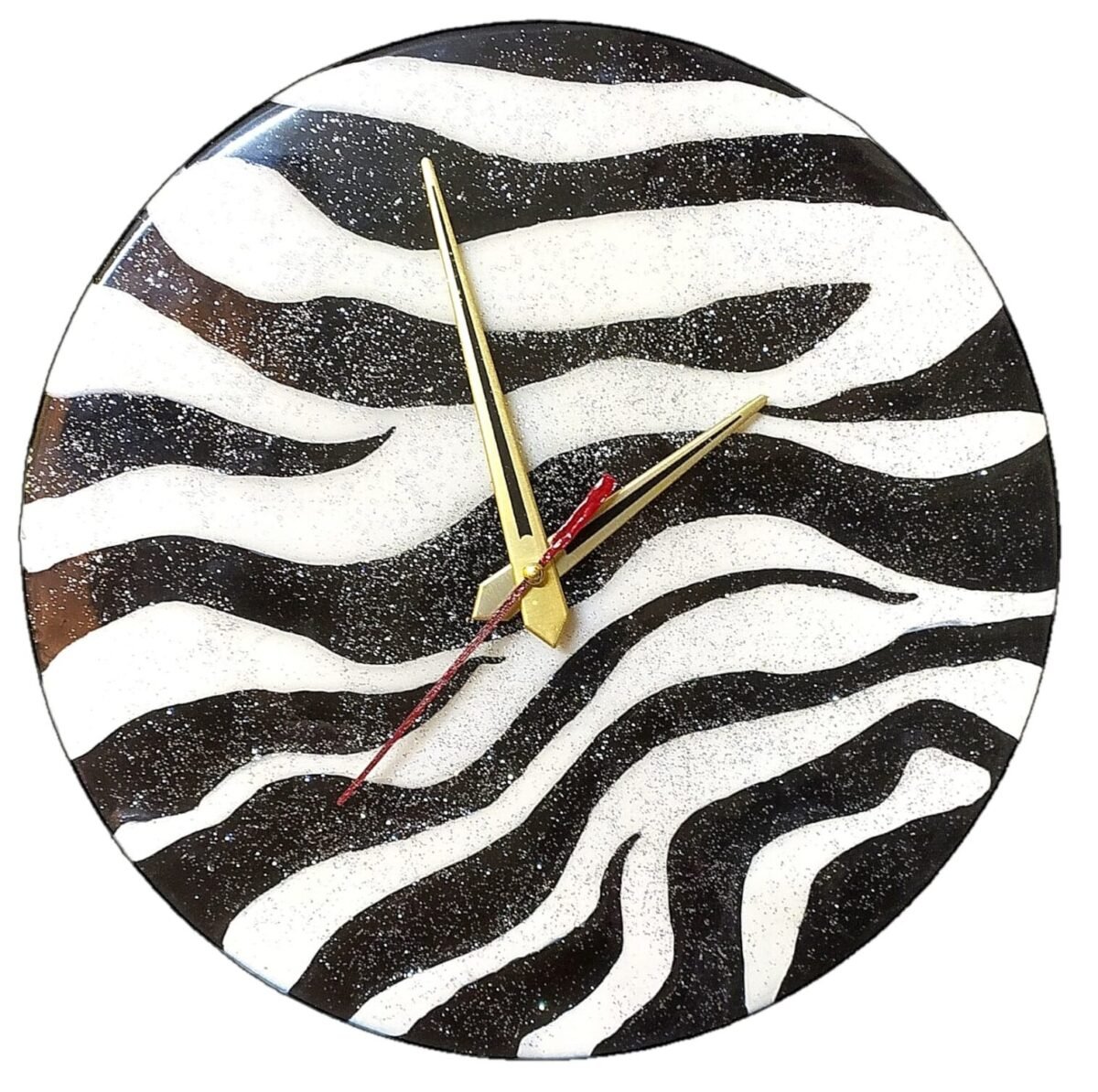 Black & White Wild Zebra Clock