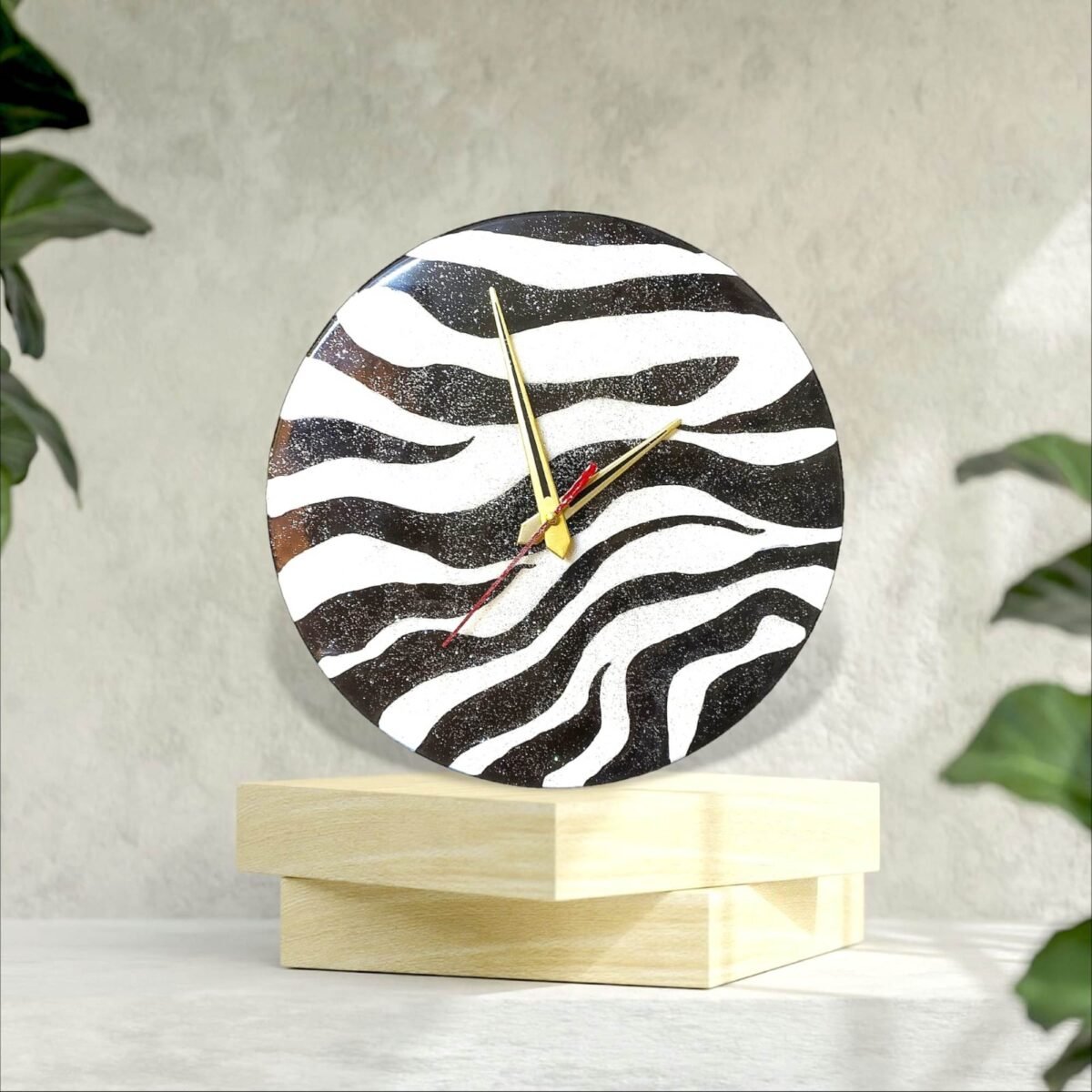 Black & White Wild Zebra Clock