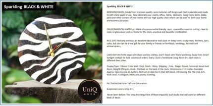 Black & White Wild Zebra Clock