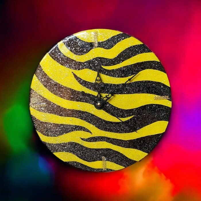 Sparkling-YELLOW-BLACK3.jpg Punda Milia Wild Clock