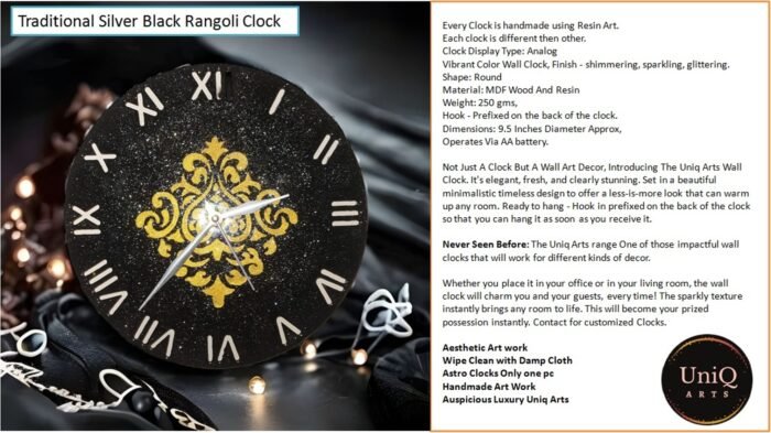 Traditional-Silver-Black-Rangoli-Clock.jpg Traditional Golden Rangoli Clock