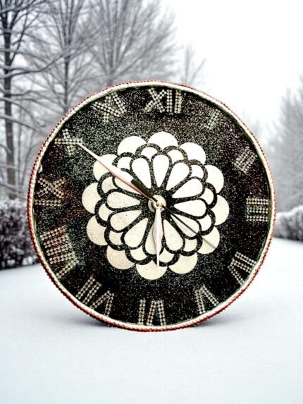 Kolam Mandala Resin Clock