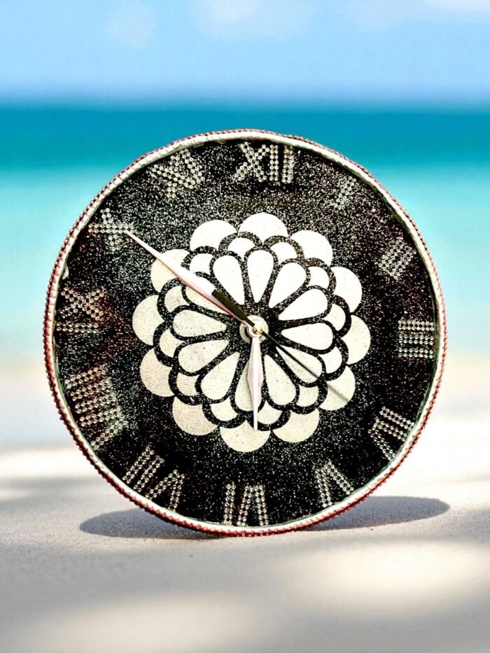 kolam4 Kolam Mandala Resin Clock