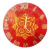 mandna-red-clock1-2.jpg Mandna Red Auspicious Clock