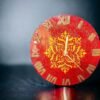 mandna-red-clock7.jpg Mandna Red Auspicious Clock