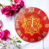 mandna-red-clock8.jpg Mandna Red Auspicious Clock