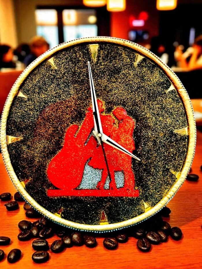 romantic song Melody of Love Resin Clock