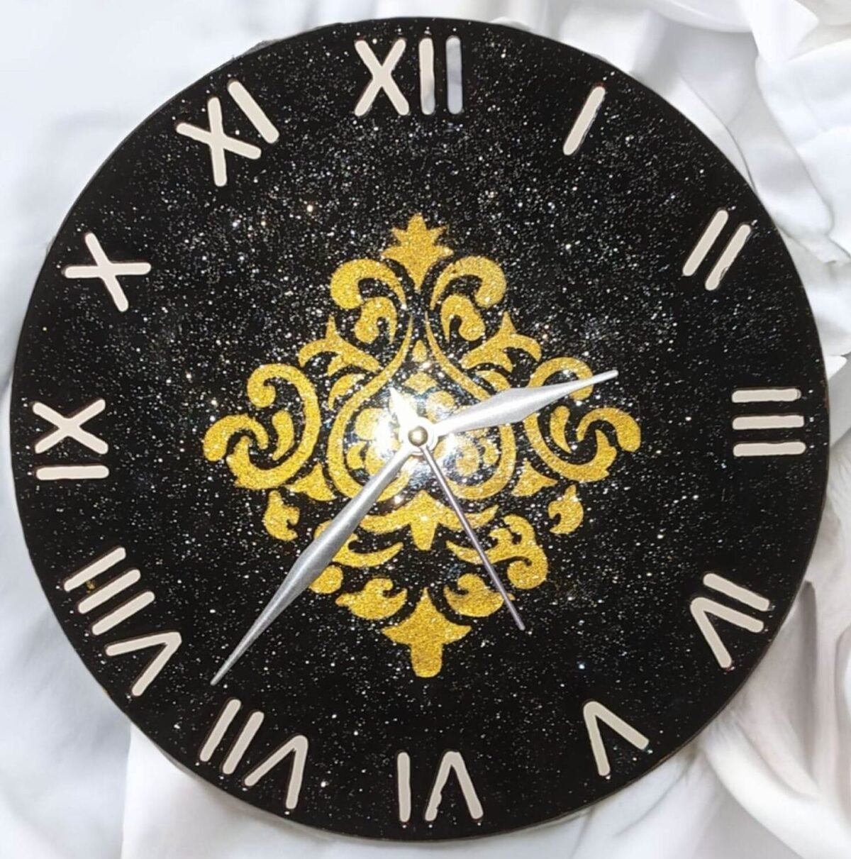 Traditional Golden Rangoli Clock