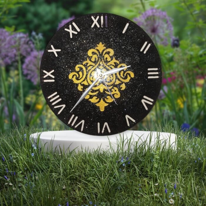 traditional-silver-black-rangoli-clock6.jpg Traditional Golden Rangoli Clock