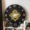 traditional-silver-black-rangoli-clock7.jpg Traditional Golden Rangoli Clock
