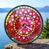 Mandala & Lippan Folk Art Timepiece1 Surya-Shukra Harmony Clock