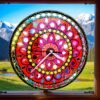 Mandala & Lippan Folk Art Timepiece3 Surya-Shukra Harmony Clock