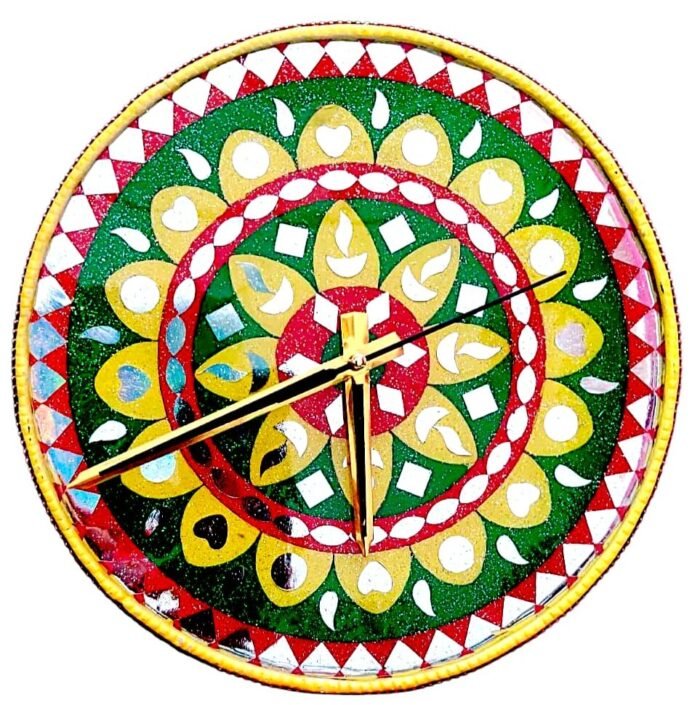 Eternal Mandala Lippan Sacred Circle Harmony Timepiece Surya Mandala Vedic Astro Clock