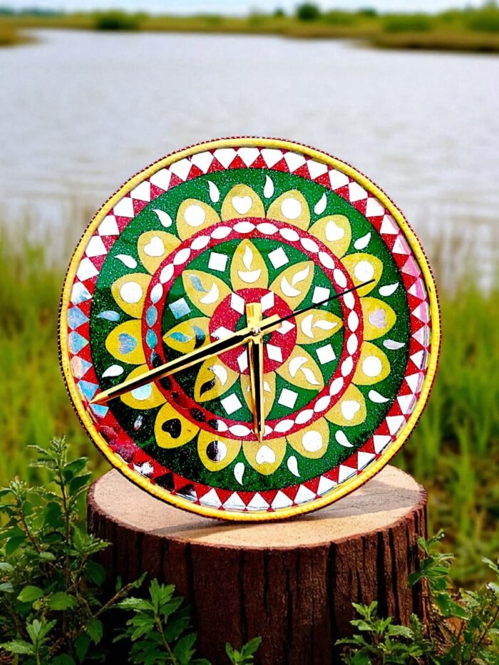Eternal Mandala Lippan Sacred Circle Harmony Timepiece3 Surya Mandala Vedic Astro Clock