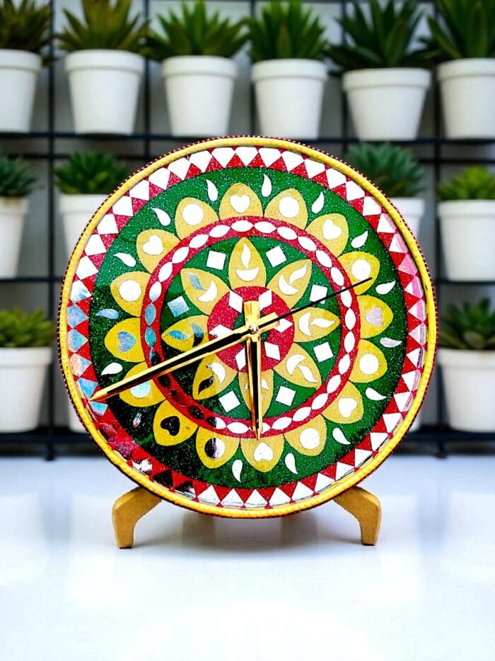 Eternal Mandala Lippan Sacred Circle Harmony Timepiece4 Surya Mandala Vedic Astro Clock