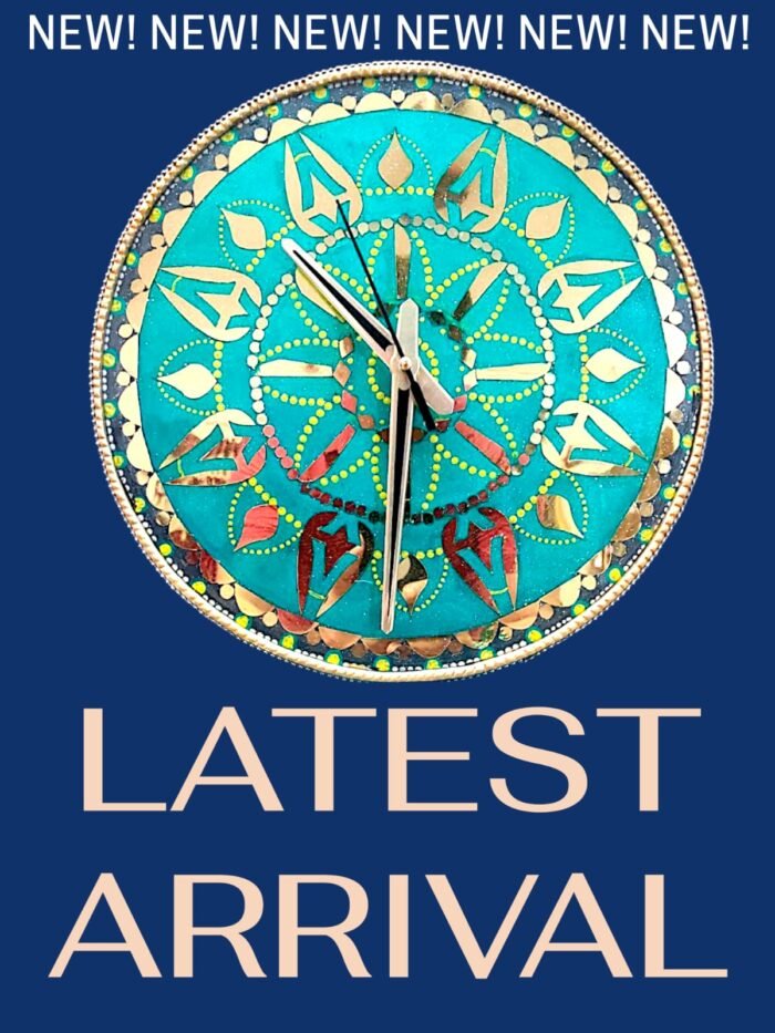 Mystic Mandala Resin Wall Clock