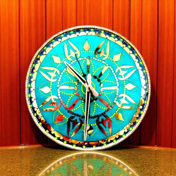 Mystic Mandala Resin Wall Clock