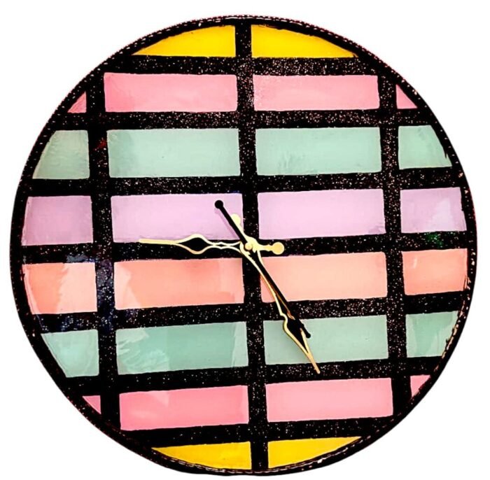 iluision pattern clock Grid Of Dreams Resin Clock