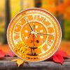 Sunburst Orange Lippan Resin Clock