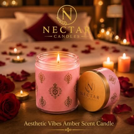 Aesthetic Vibes Pink Amber Scented Candle