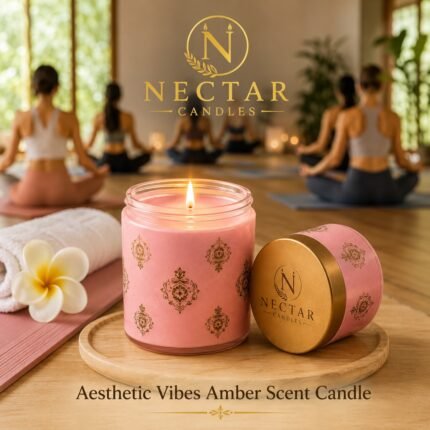 Aesthetic Vibes Pink Amber Scented Candle