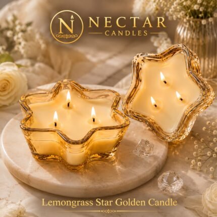 Lemongrass Scented Star Golden Candle