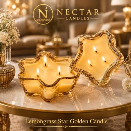 Lemongrass Scented Star Golden Candle