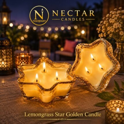 Lemongrass Scented Star Golden Candle