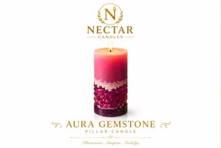 Nectar Candles – Aura Gemstone Pillar Candle