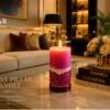 pillar candle living room sample